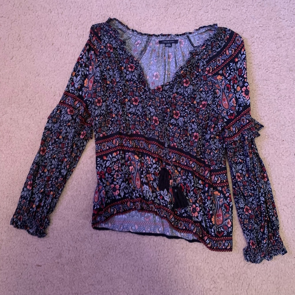 American Eagle Floral Blouse